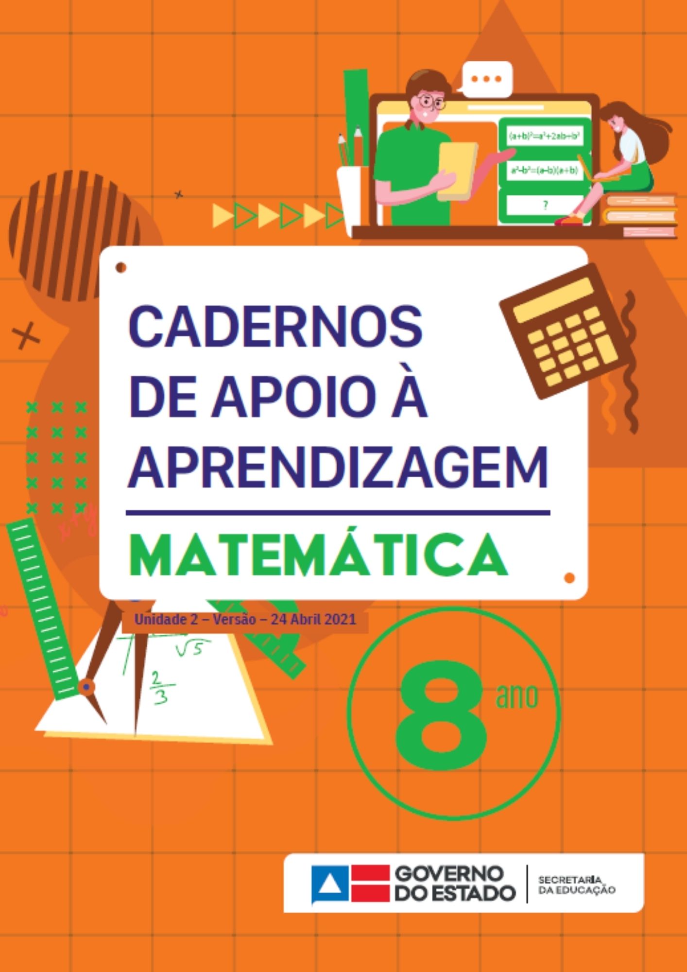 Caderno de apoio à aprendizagem -matemática - 8º ano - unidade 2