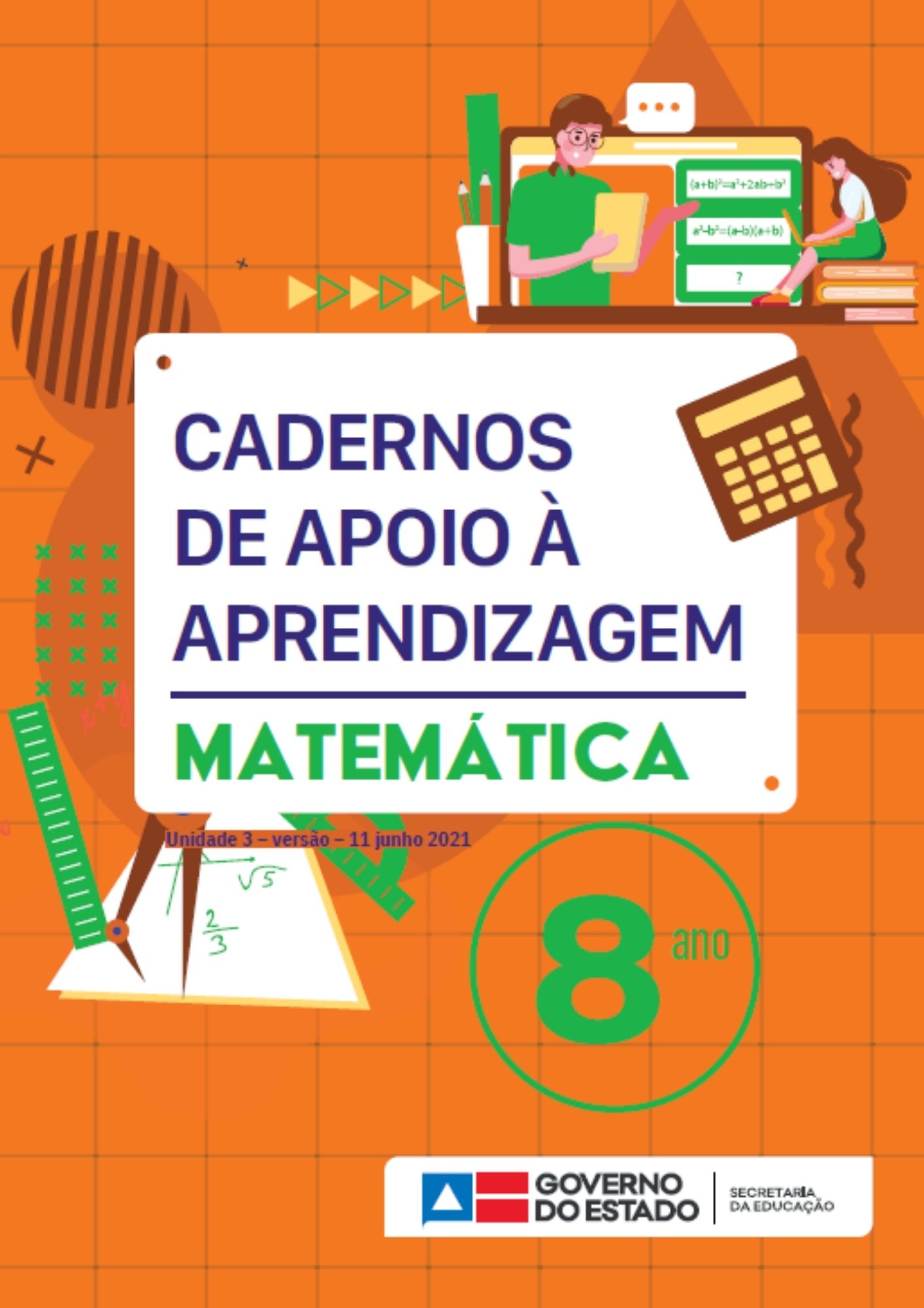 Caderno de apoio à aprendizagem -matemática - 8º ano - unidade 3