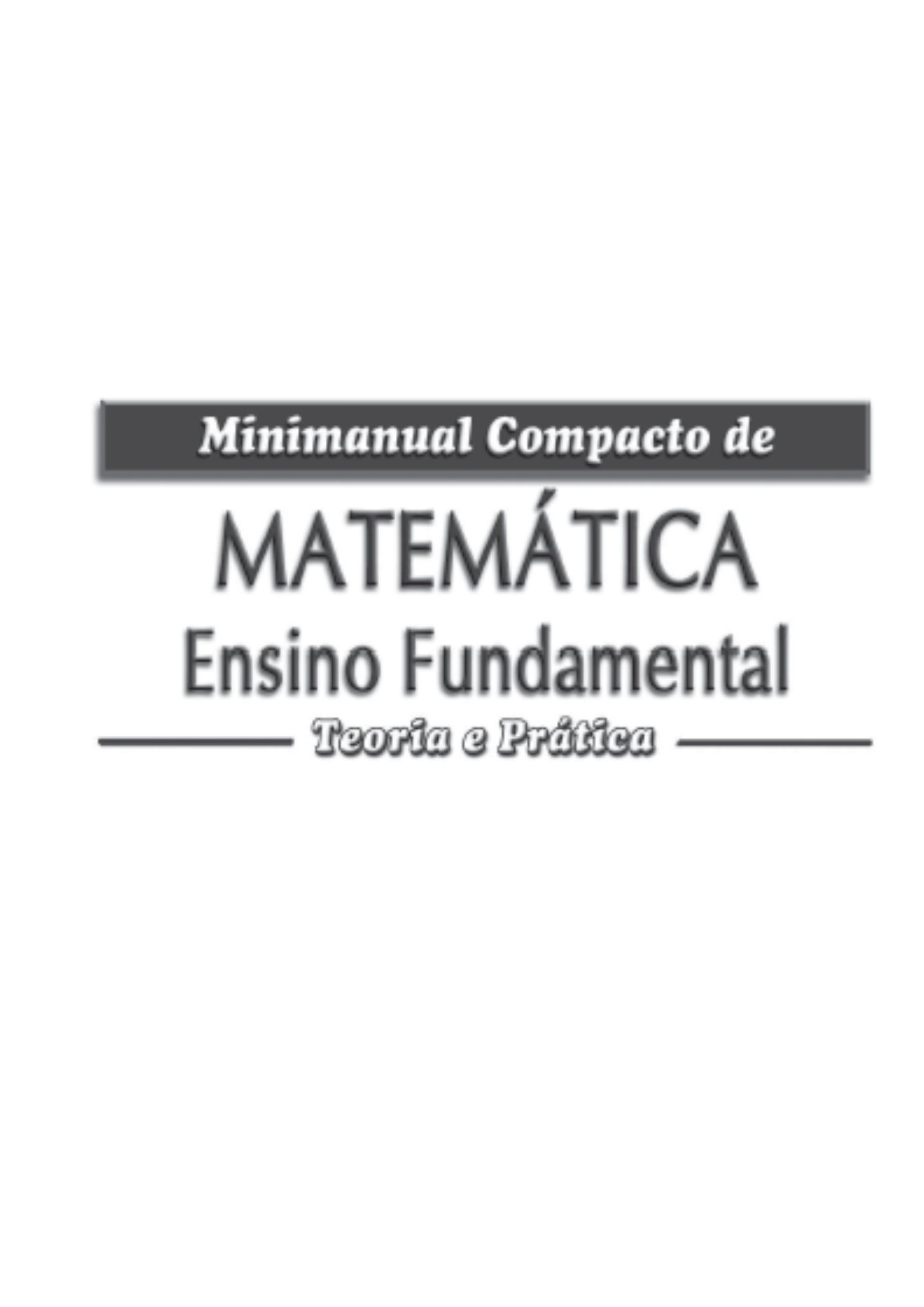 Mini manual de Matemática para o Ensino Fundamental