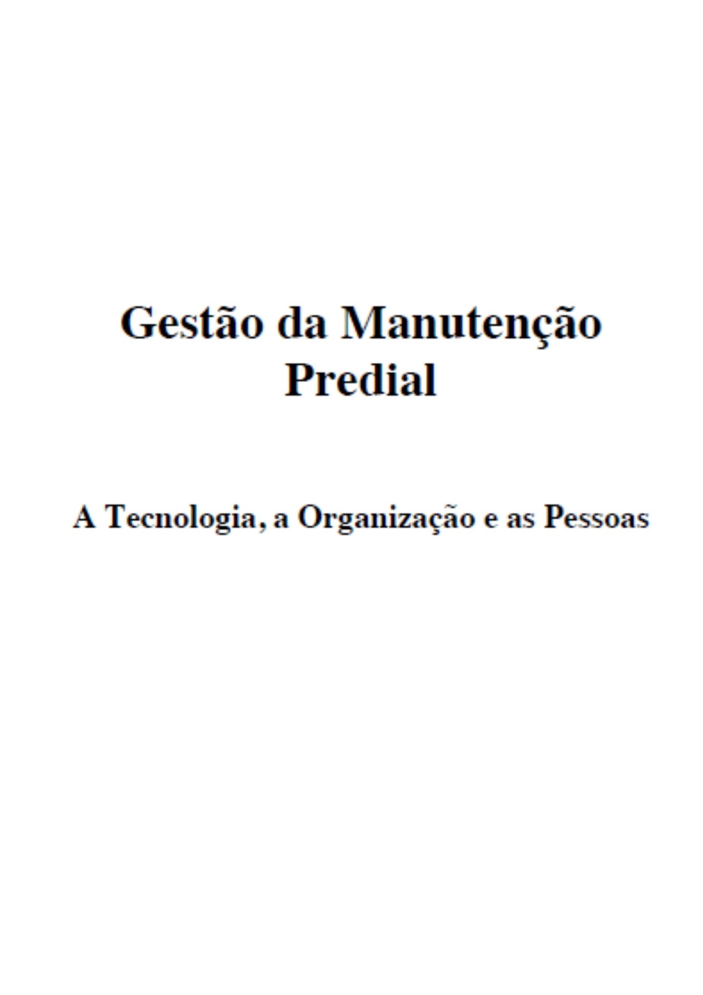 Gestão da Manutenção Predial