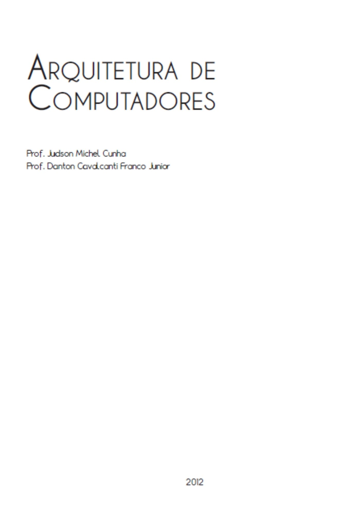 Arquitetura de computadores.