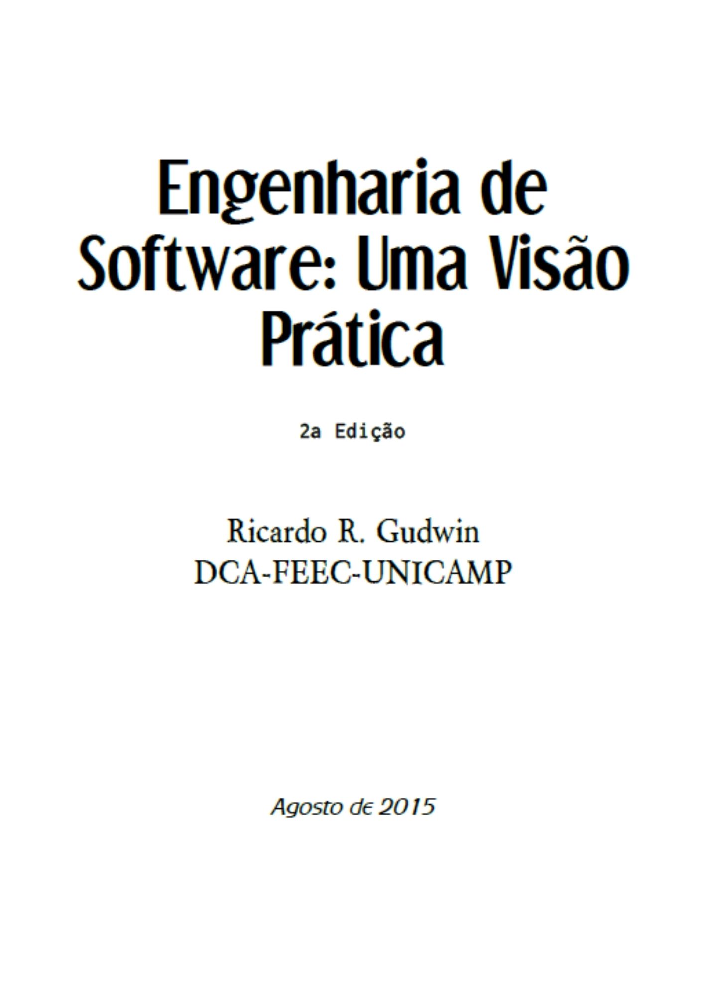 Engenharia de Software - Uma Visão Prática