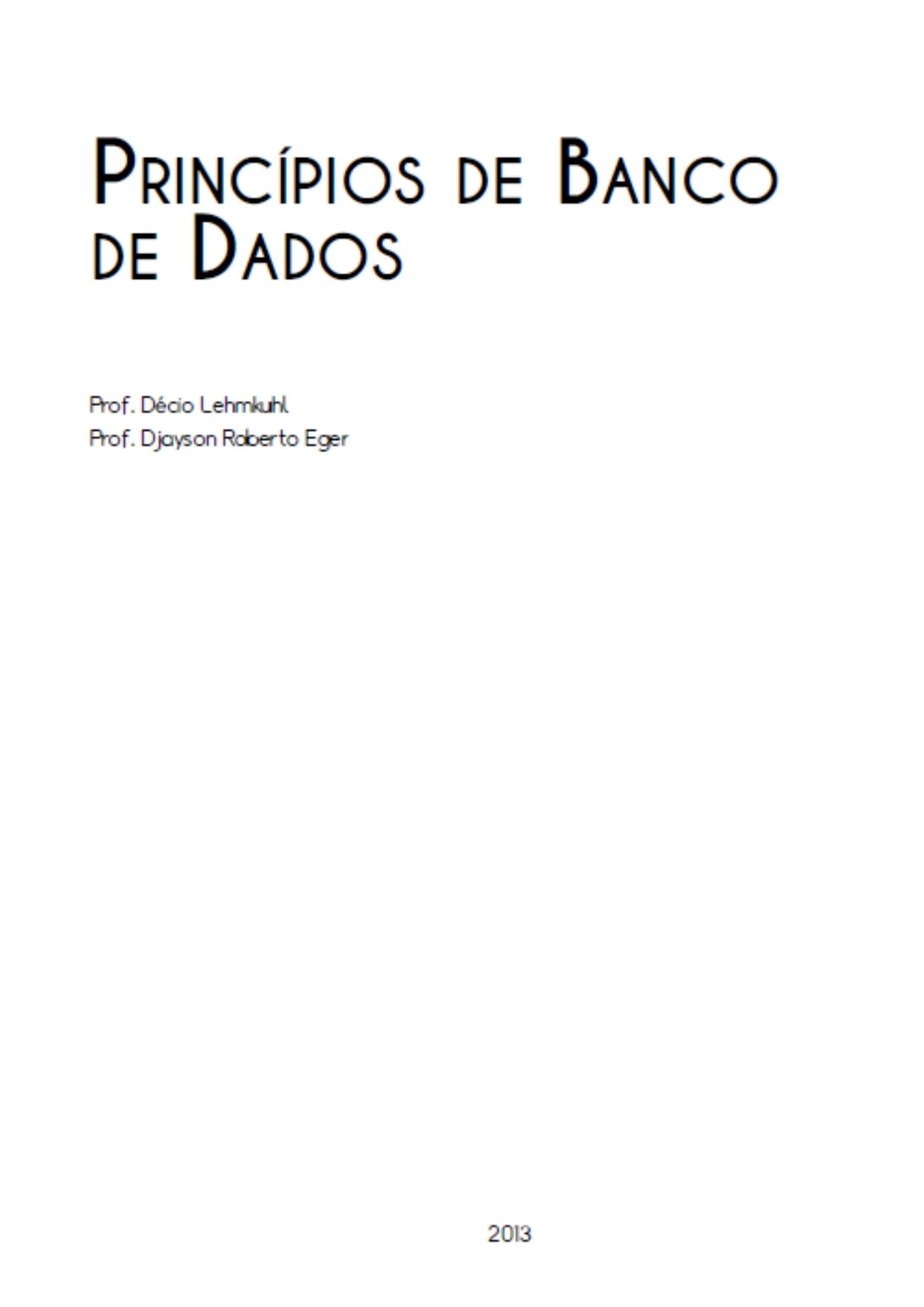Princípios de banco de dados