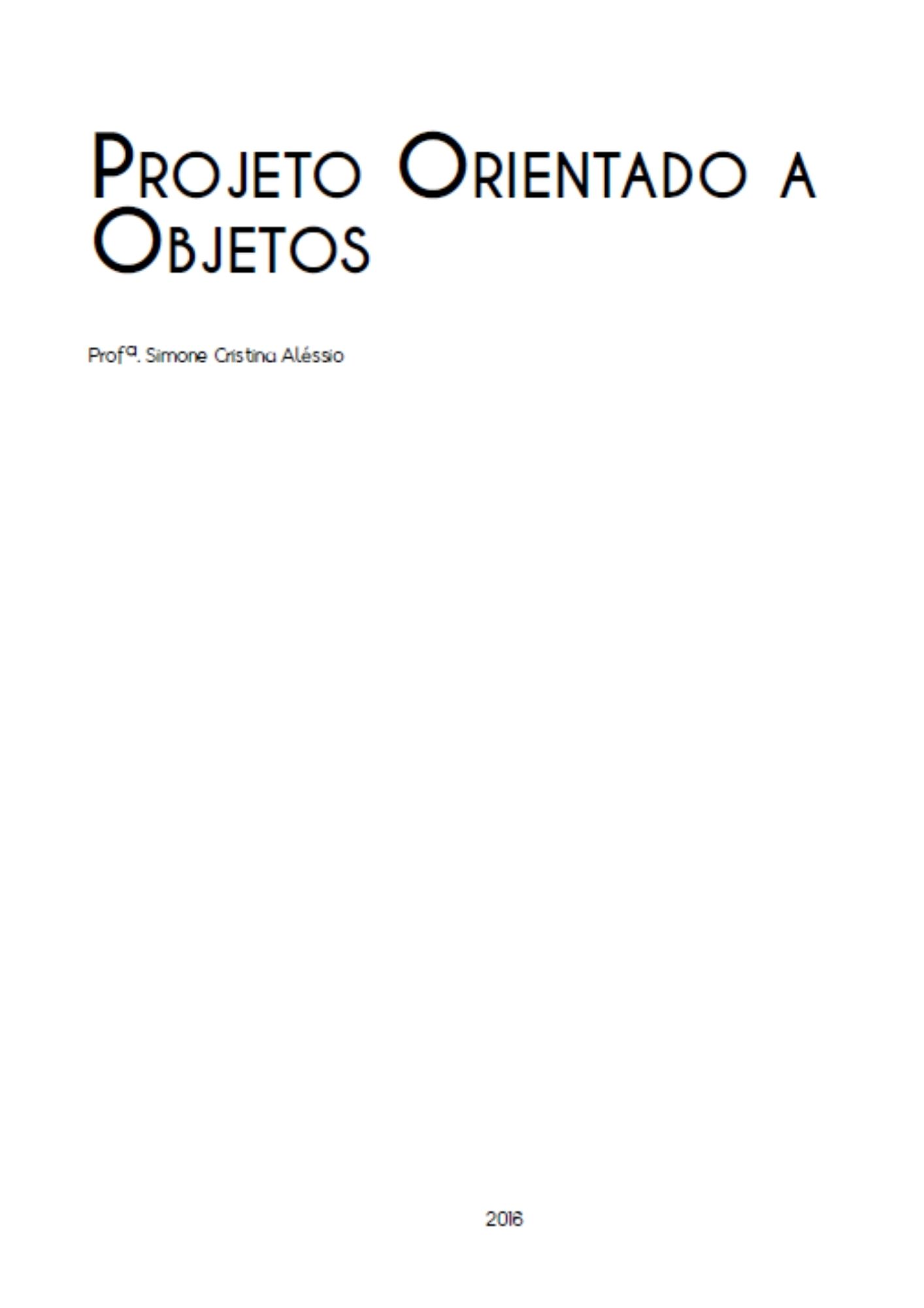 Projeto orientado a objetos