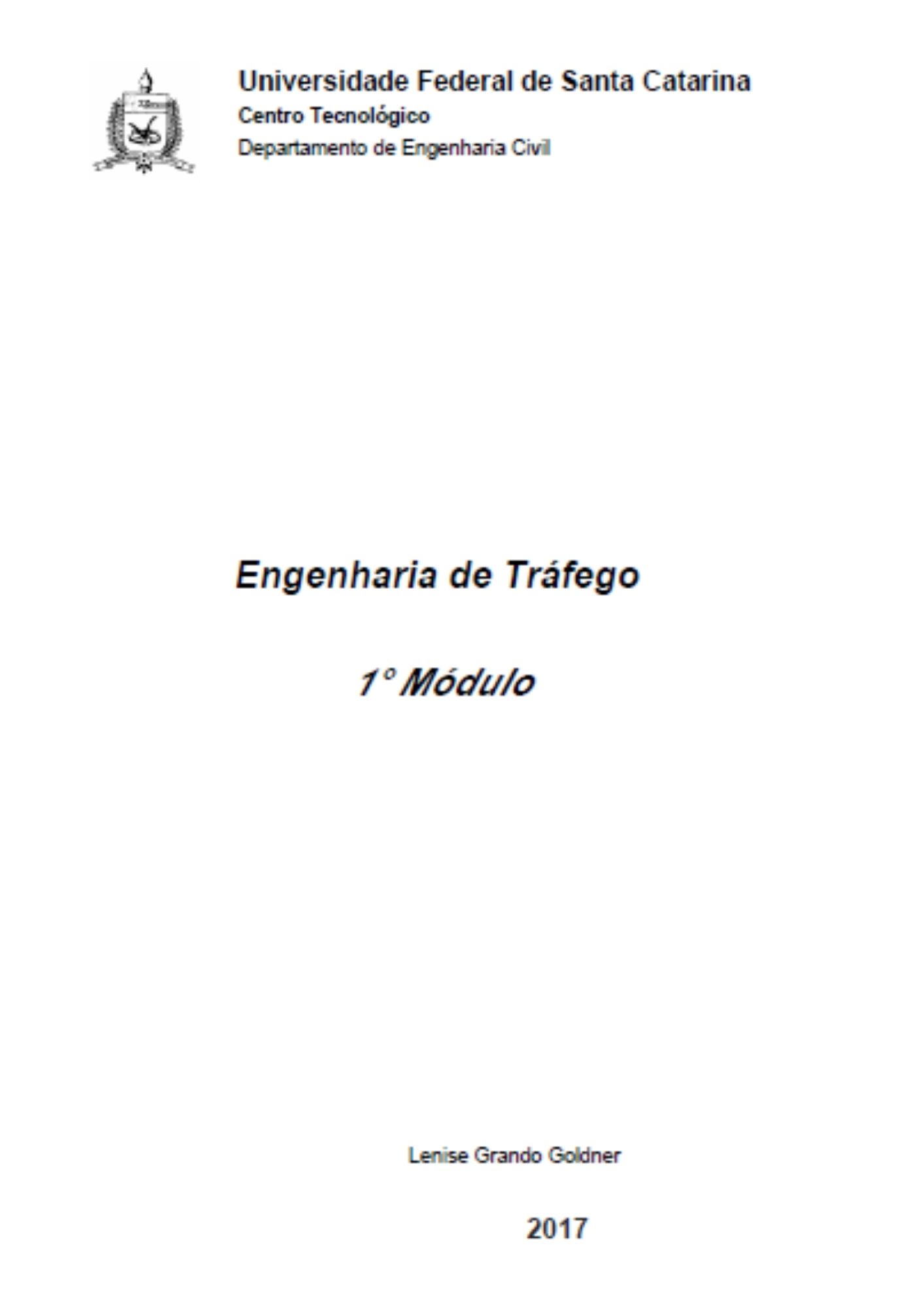 Engenharia de Tráfego - Módulo 1