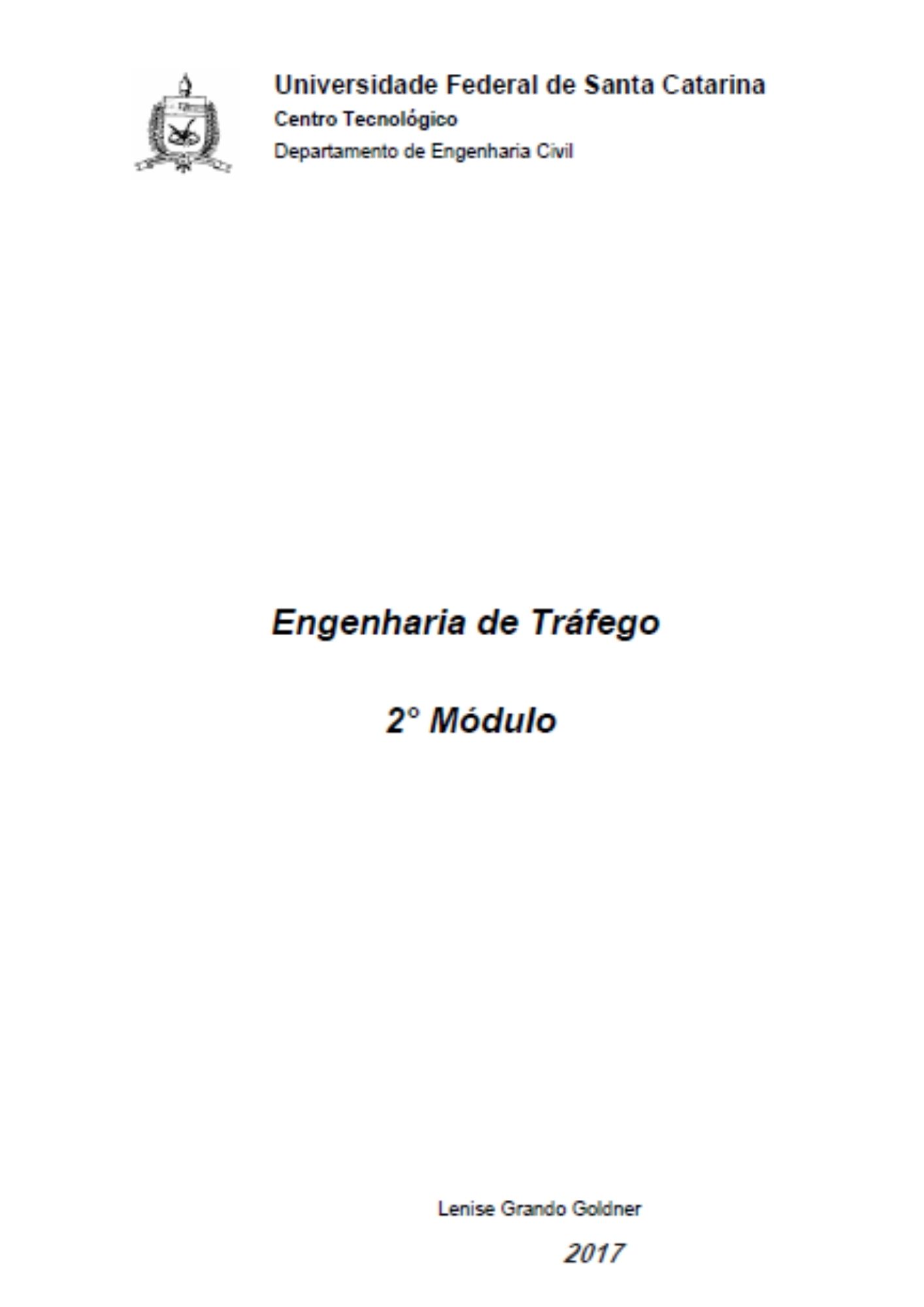 Engenharia de Tráfego - Módulo 2