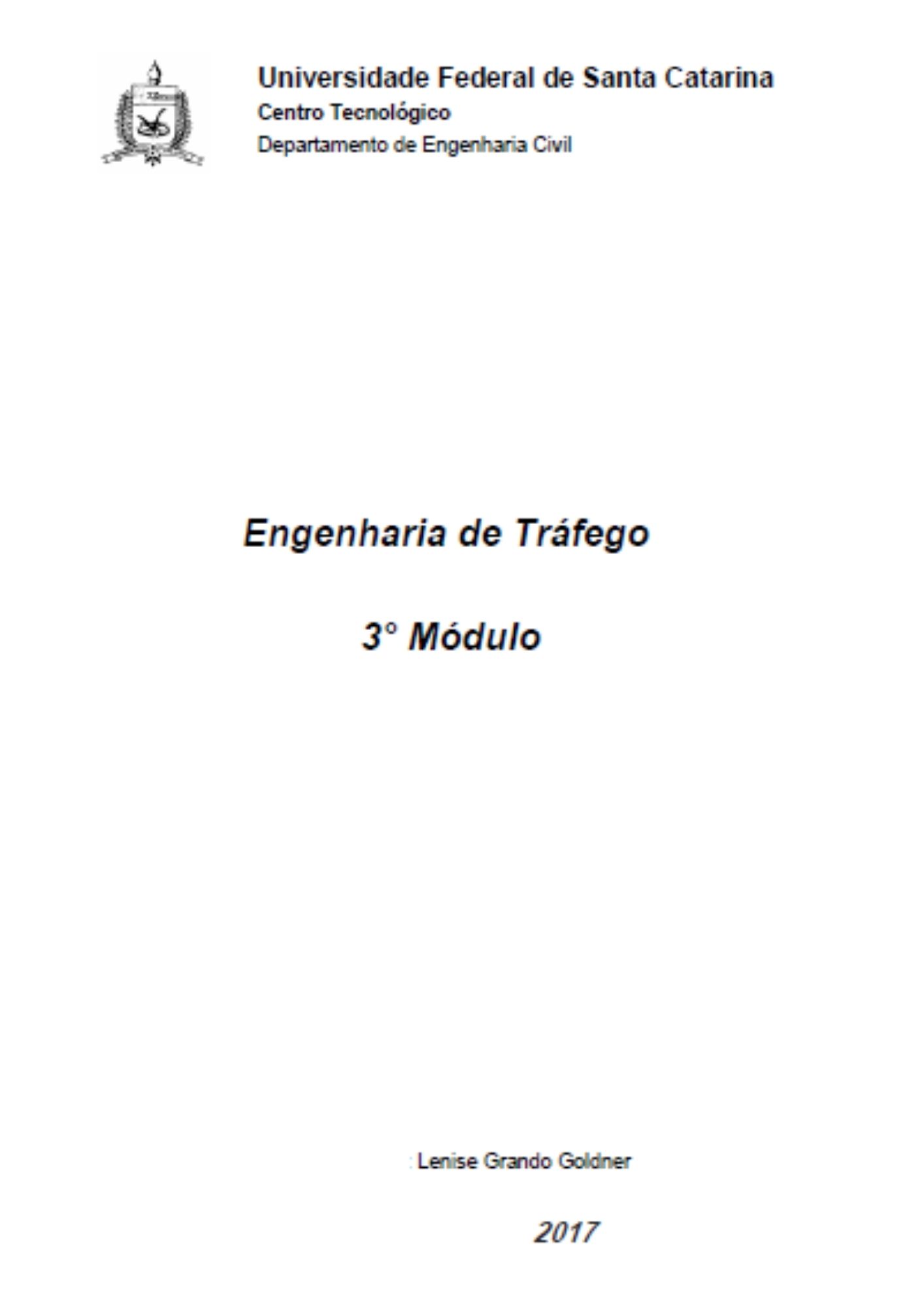 Engenharia de Tráfego - Módulo 3