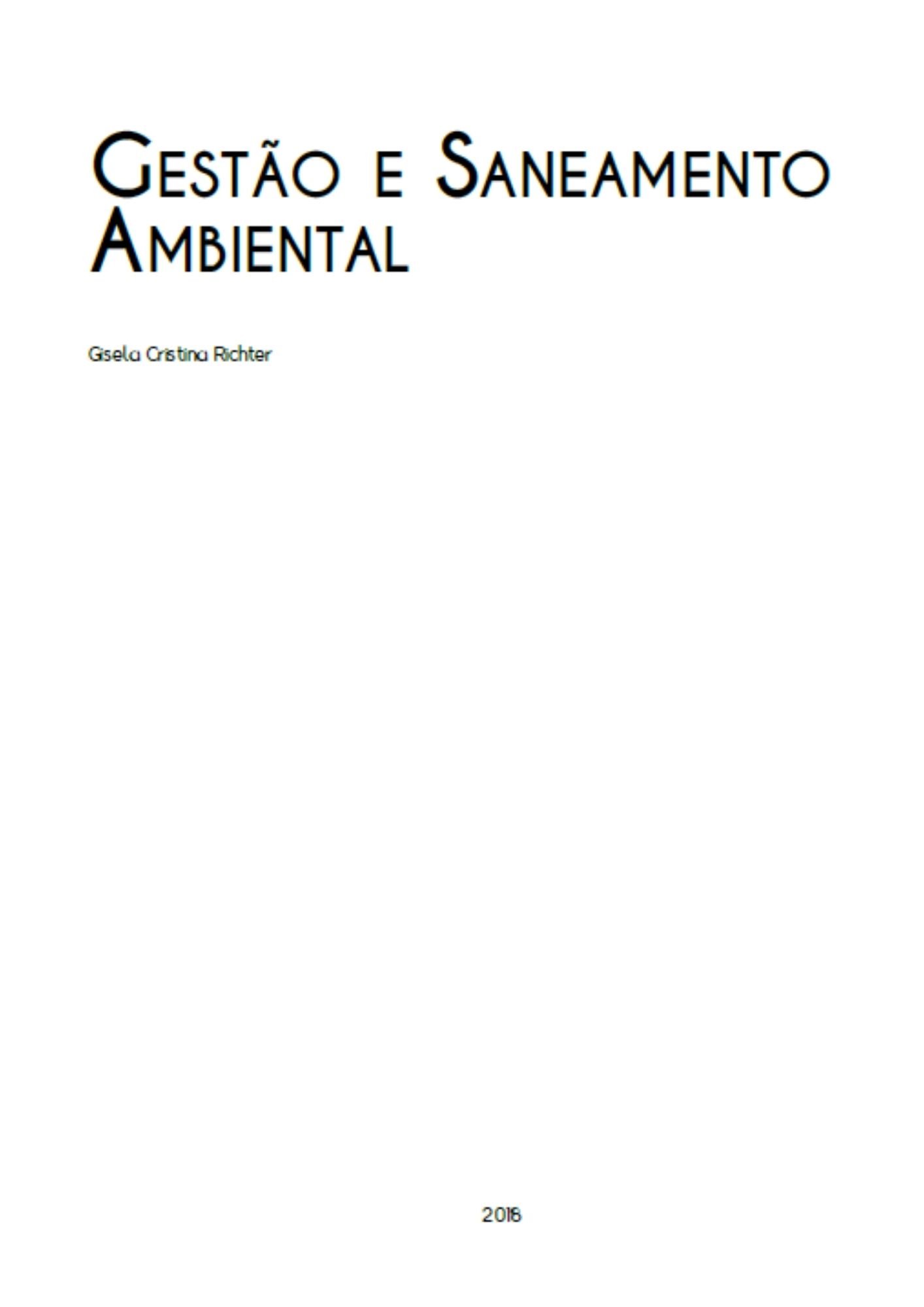 Gestão e saneamento ambiental