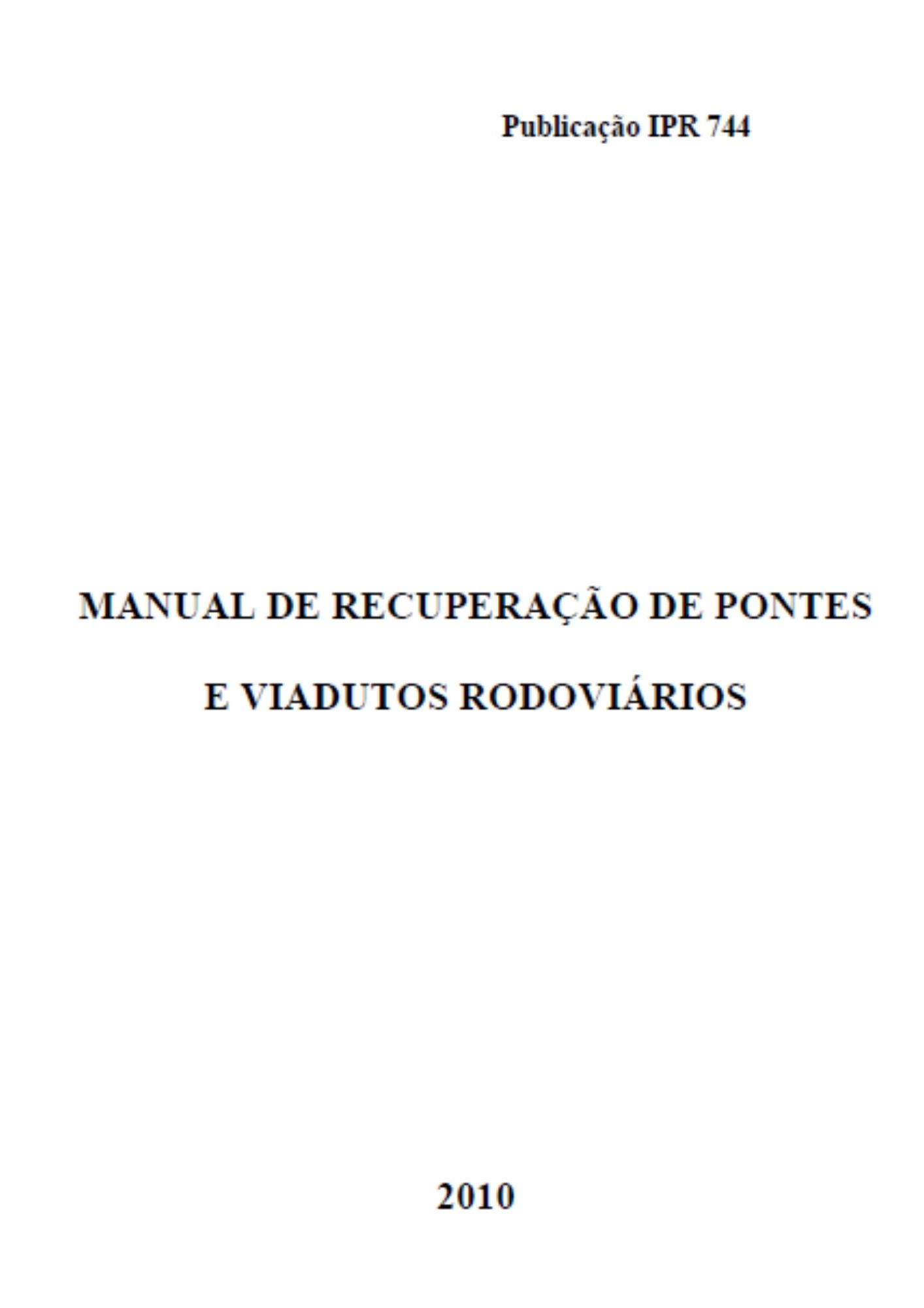 Manual de recuperação de pontes e viadutos rodoviários