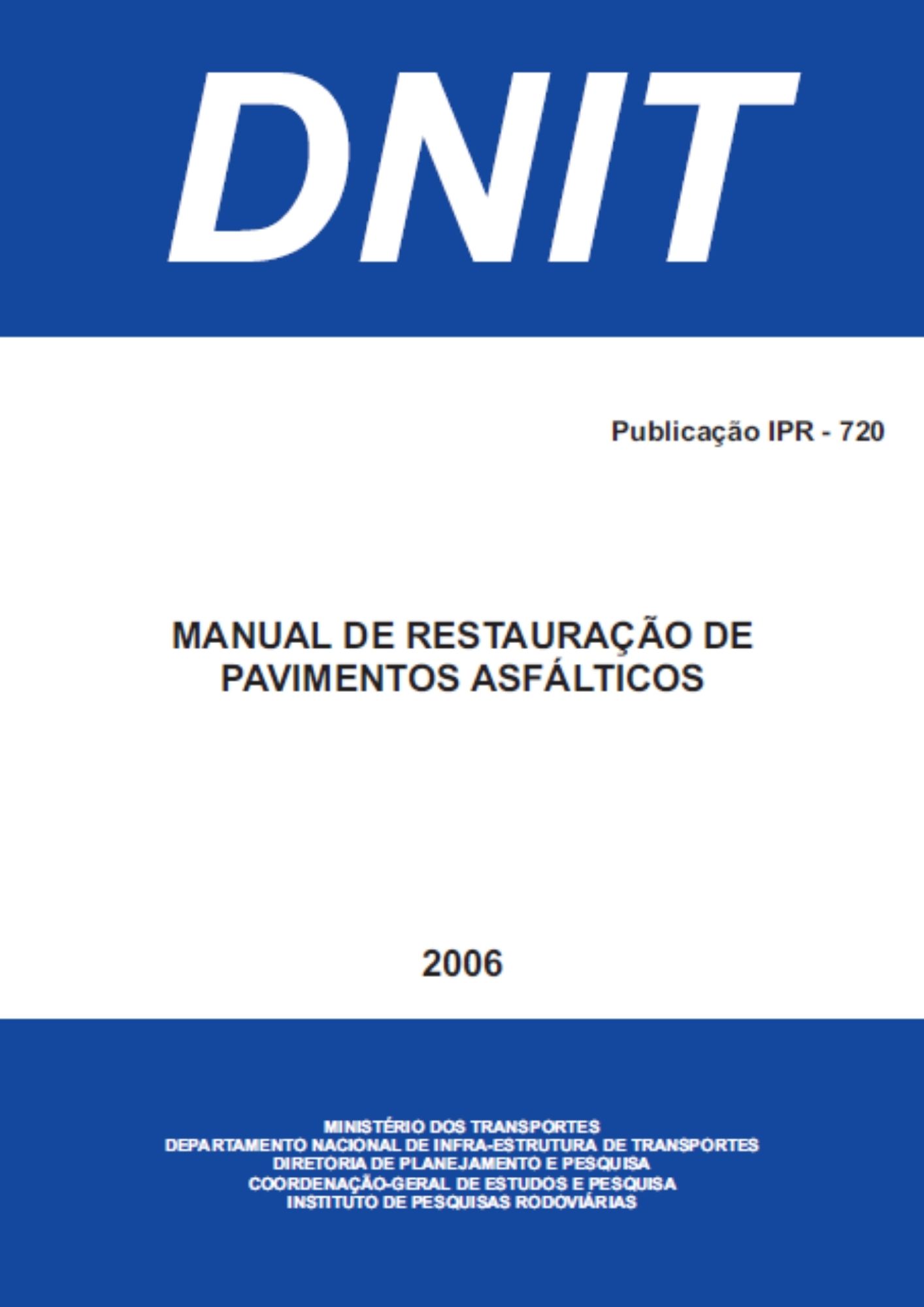 Manual de restauração de pavimentos asfálticos