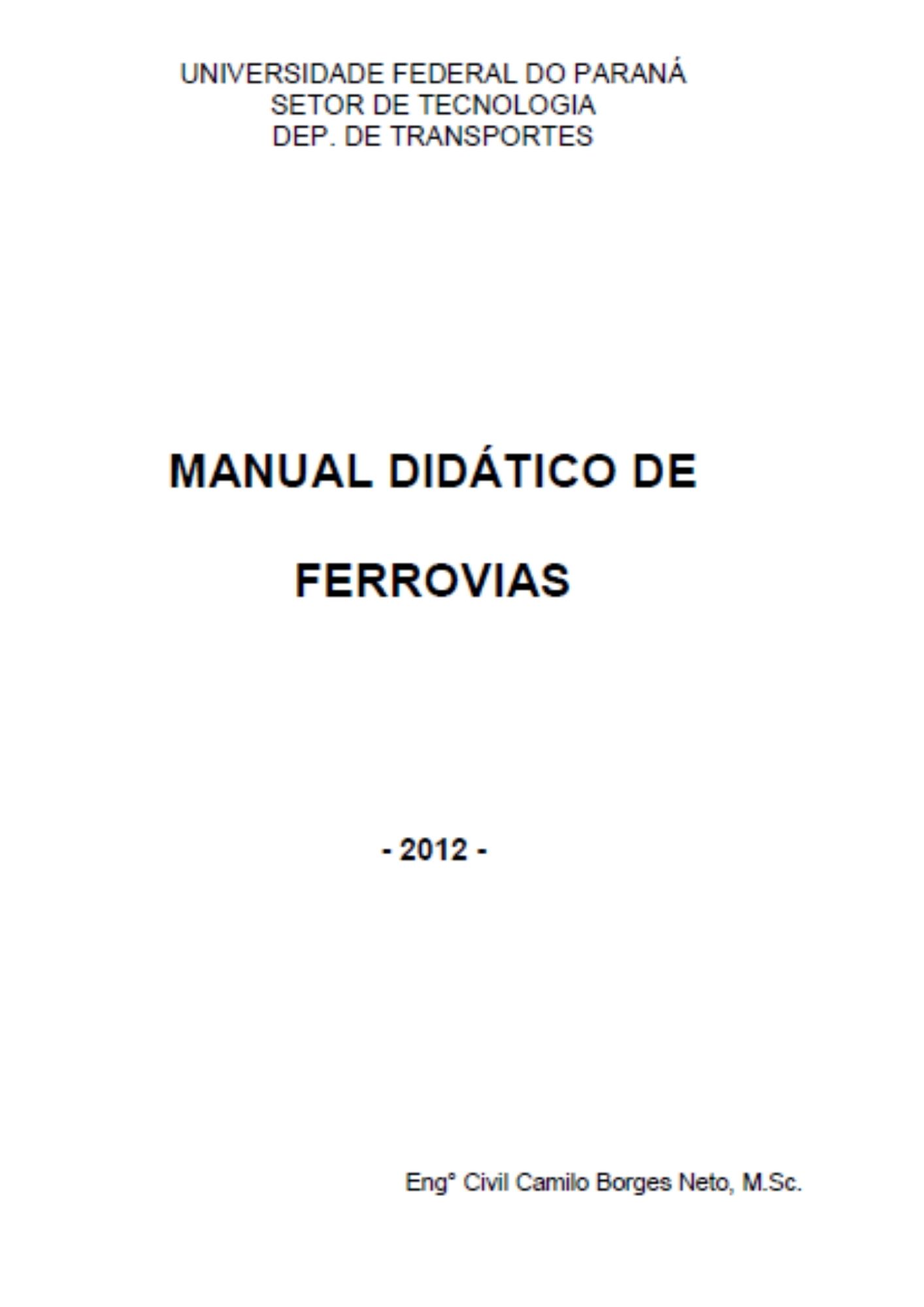Manual Didático de Ferrovias