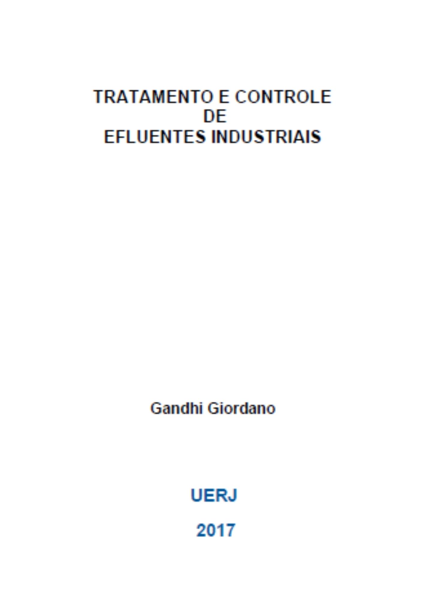 Tratamento e controle de efluentes industriais