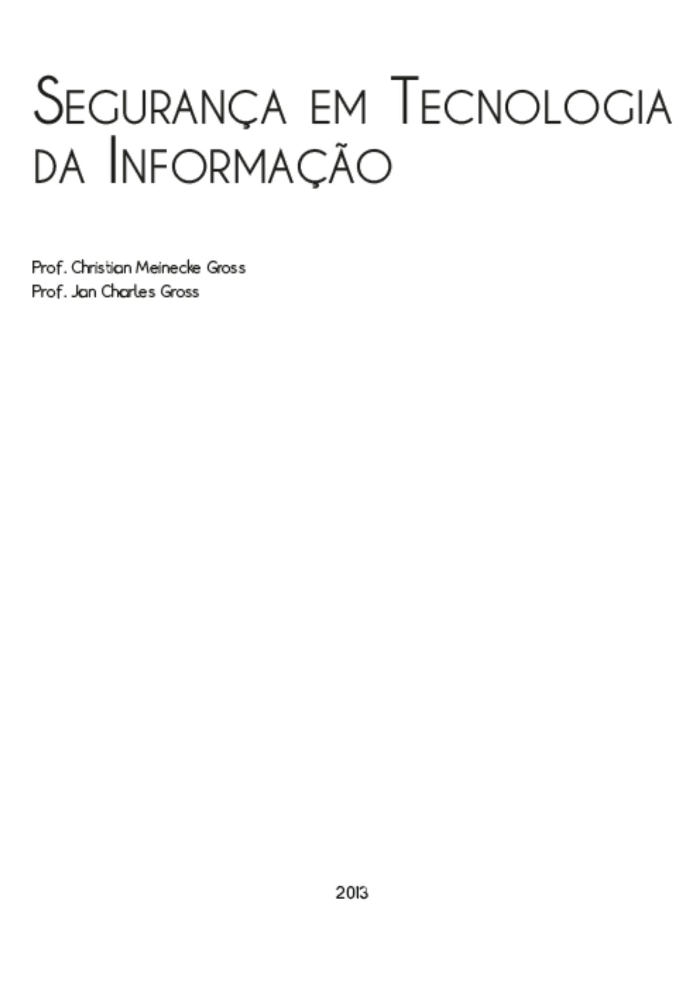 Segurança em tecnologia da informação