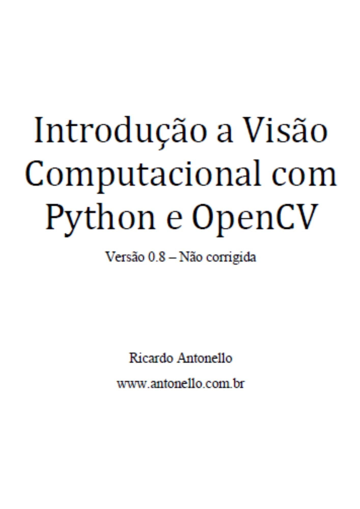 Introdução a Visão Computacional com Python e OpenCV