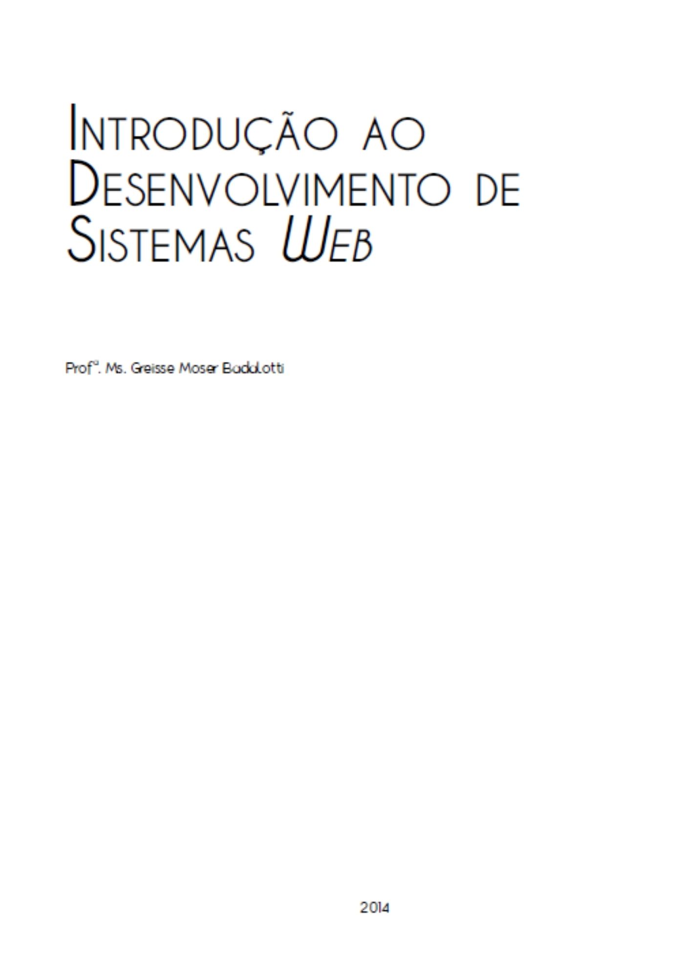 Introdução ao desenvolvimento de sistemas web