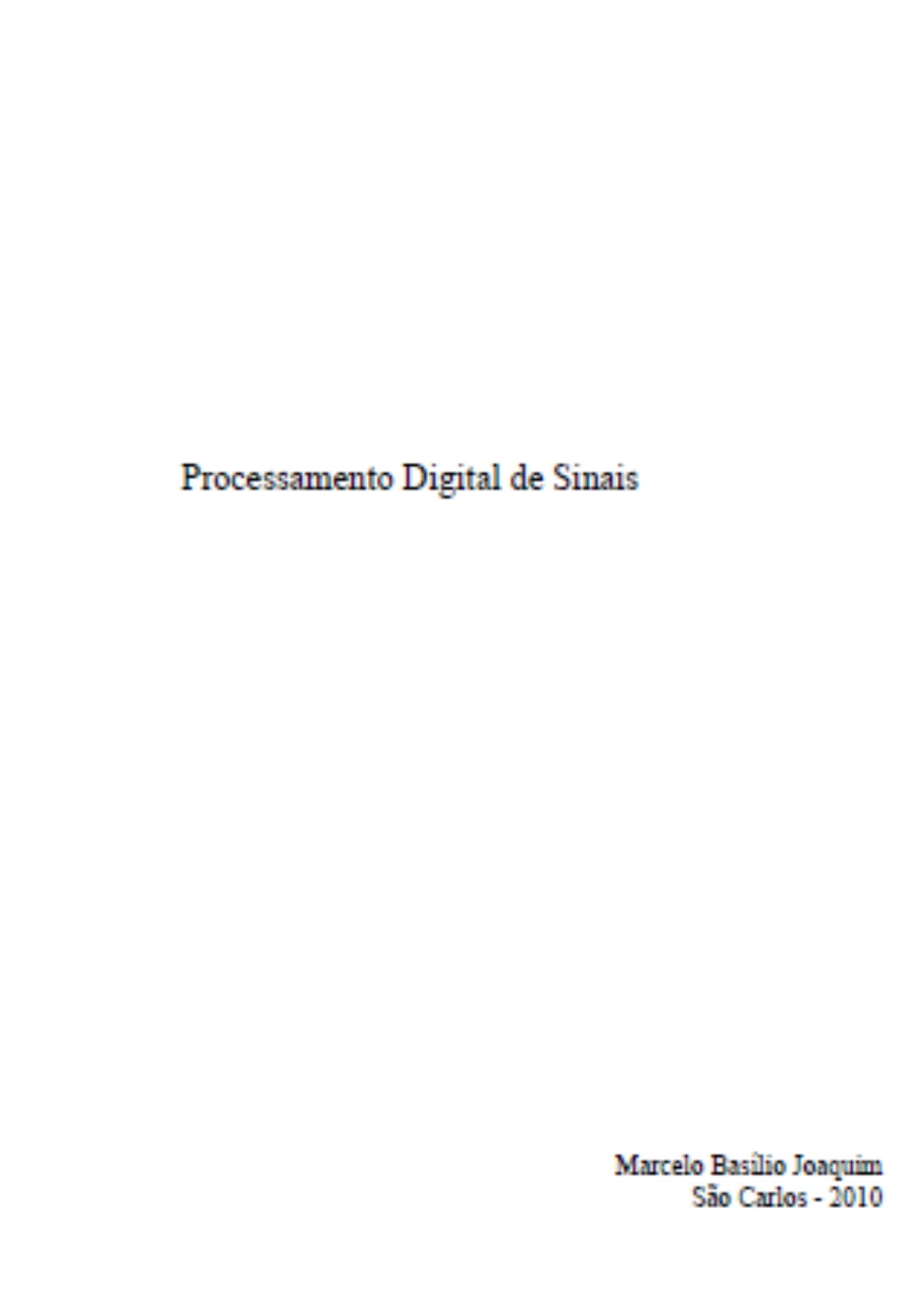 Processamento Digital de Sinais