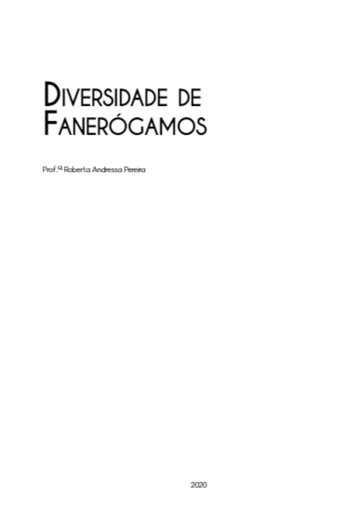 Diversidade de fanerógamos