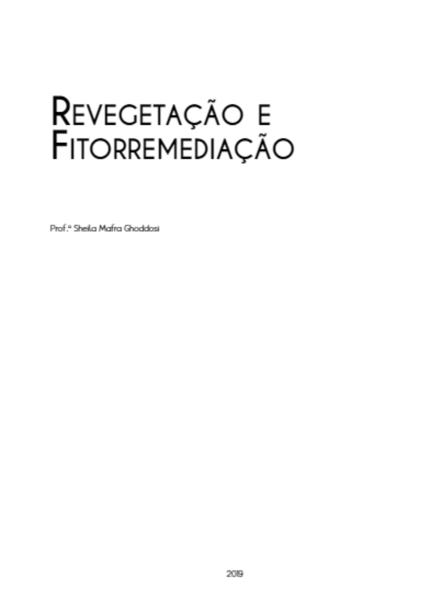 Revegetação e fitorremediação