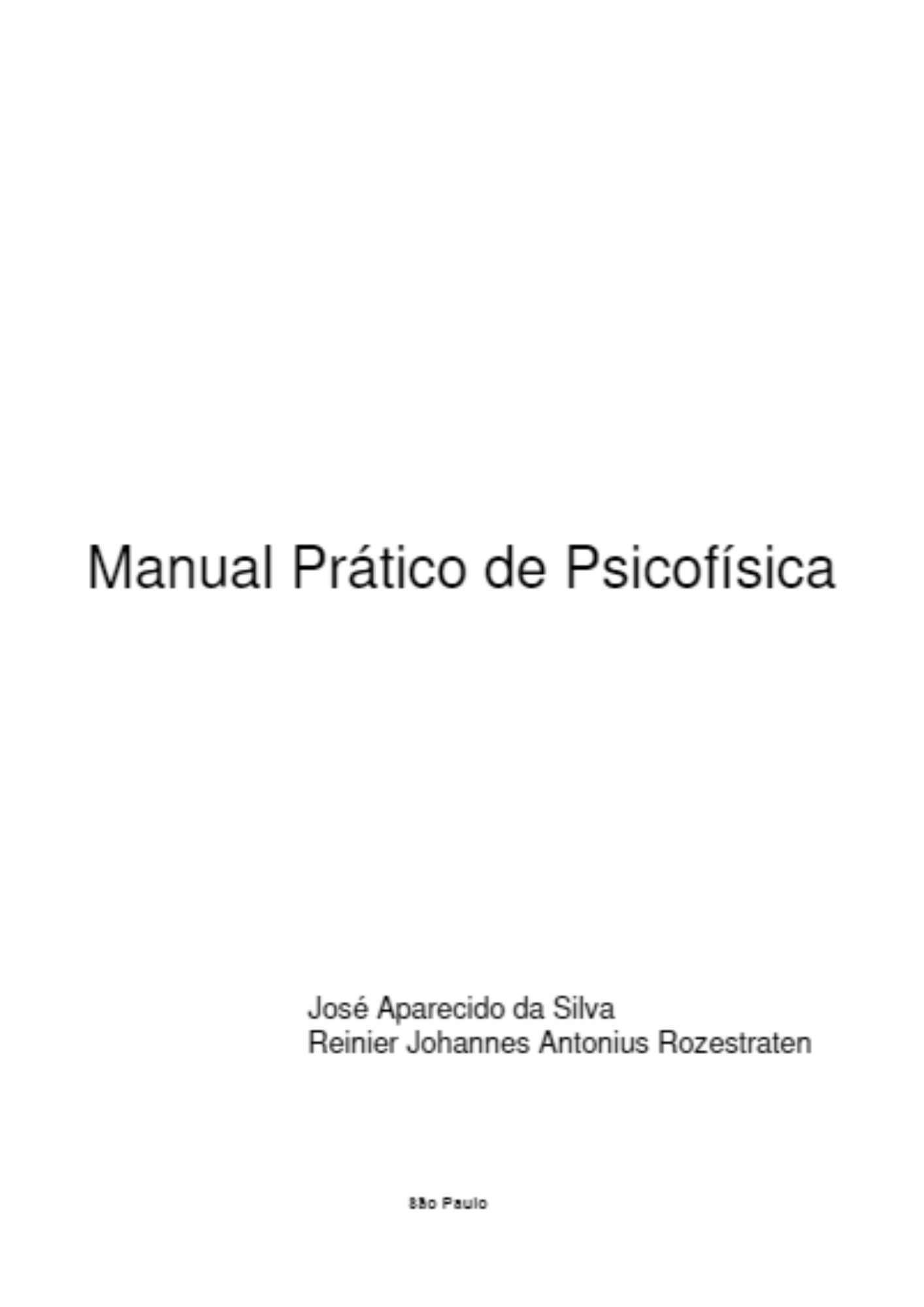 Manual Prático de Psicofísica