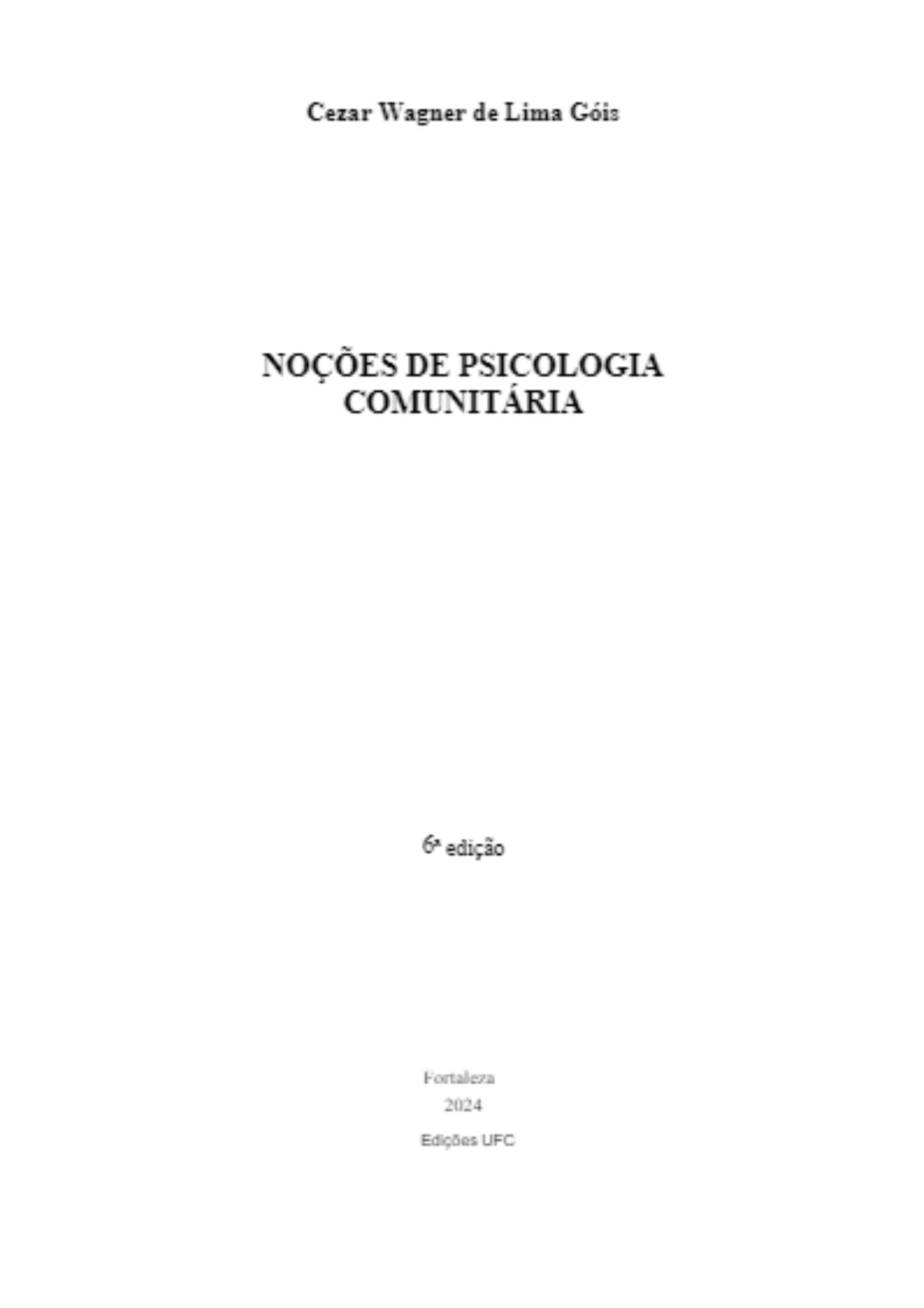 Noções de Psicologia Comunitária