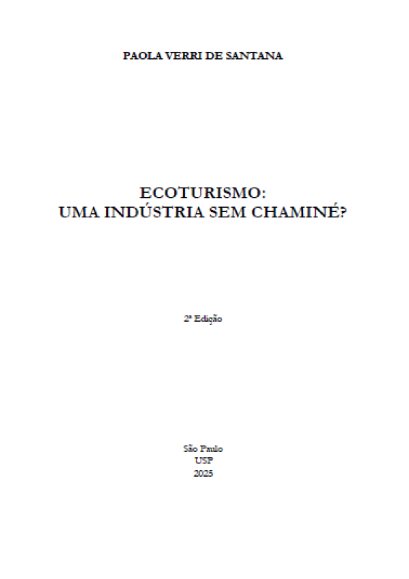 Ecoturismo - uma indústria sem chaminé