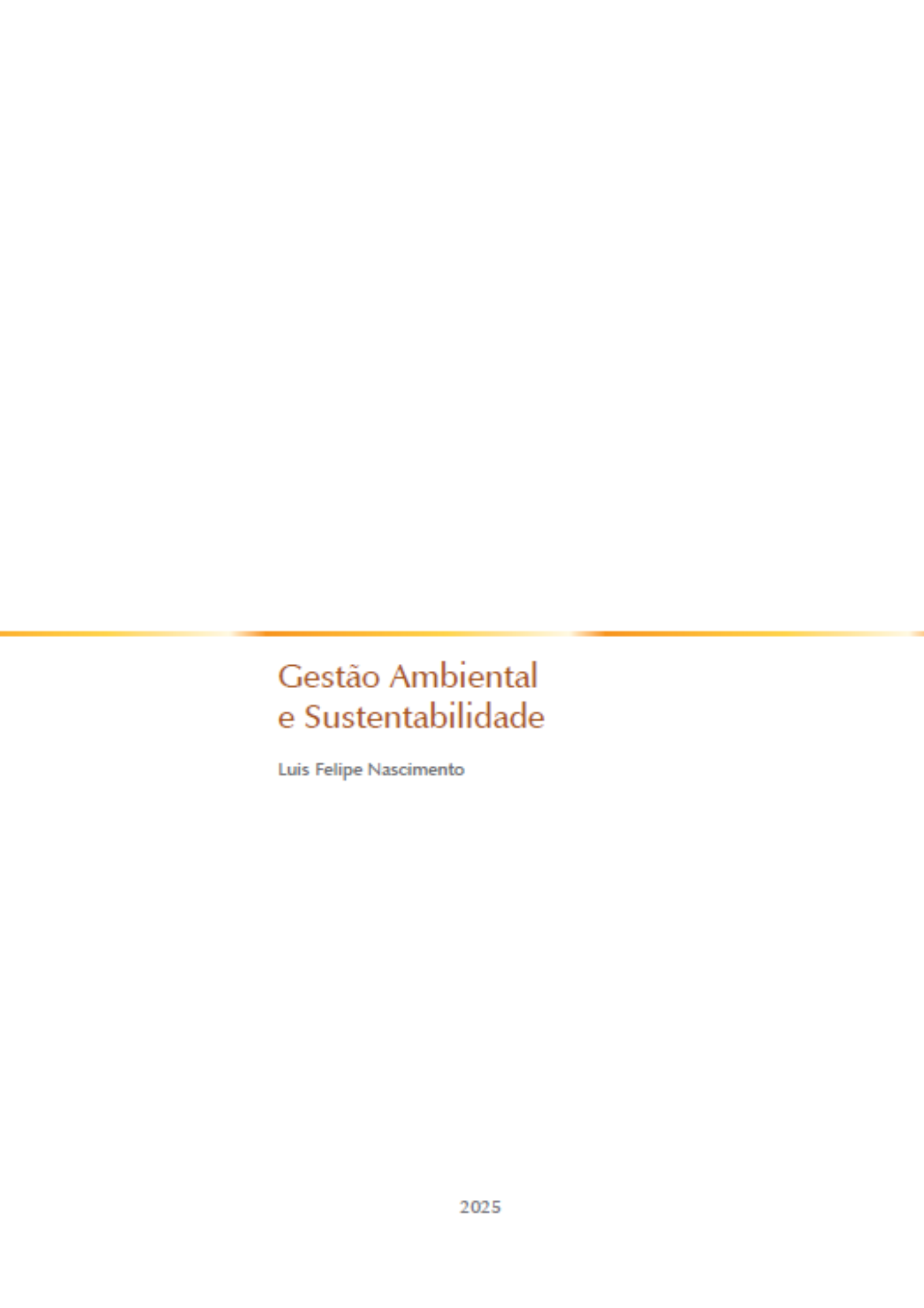 Gestão ambiental e sustentabilidade