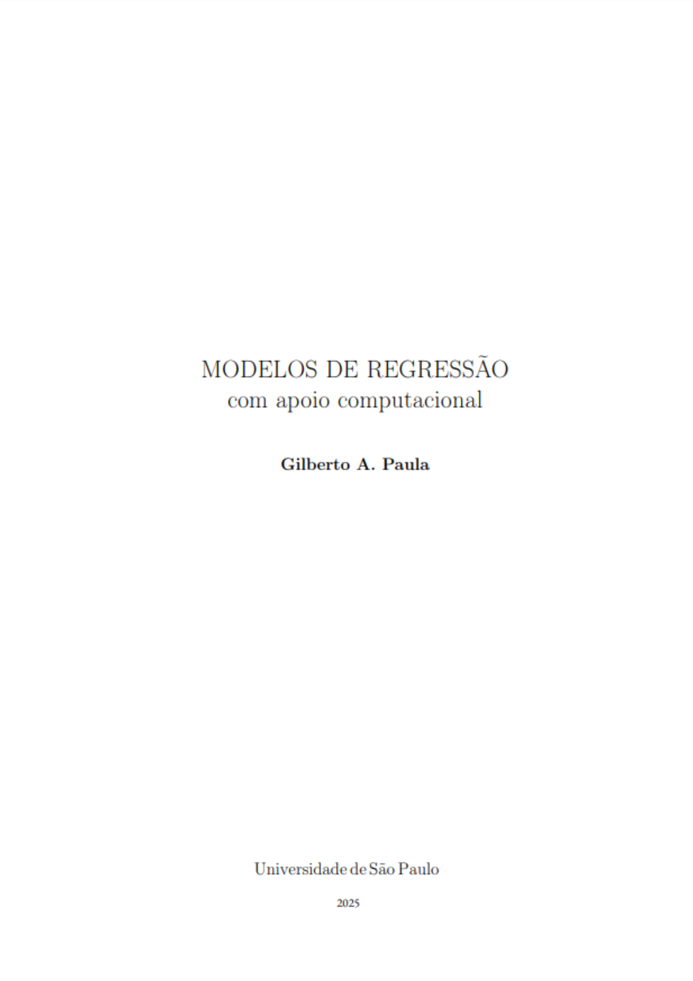 Modelos de regressão com apoio computacional