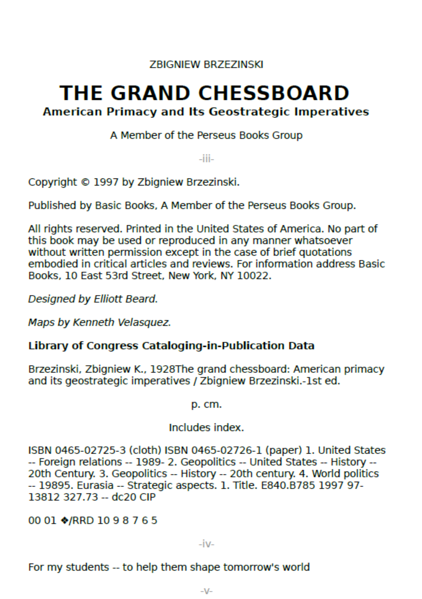 The Grand Chessboard