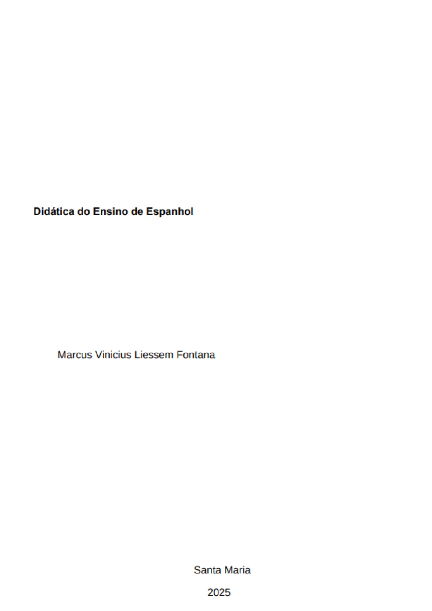 Didática do ensino de espanhol