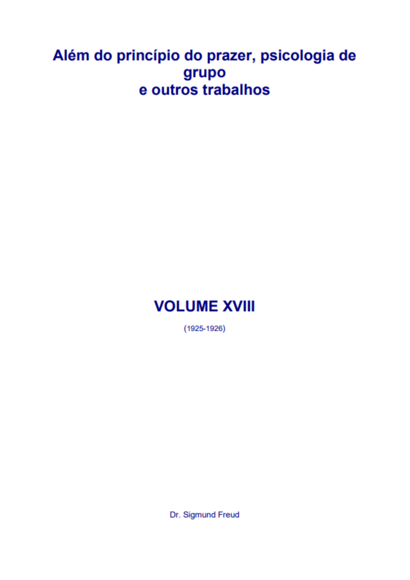 Freud - Volume 18