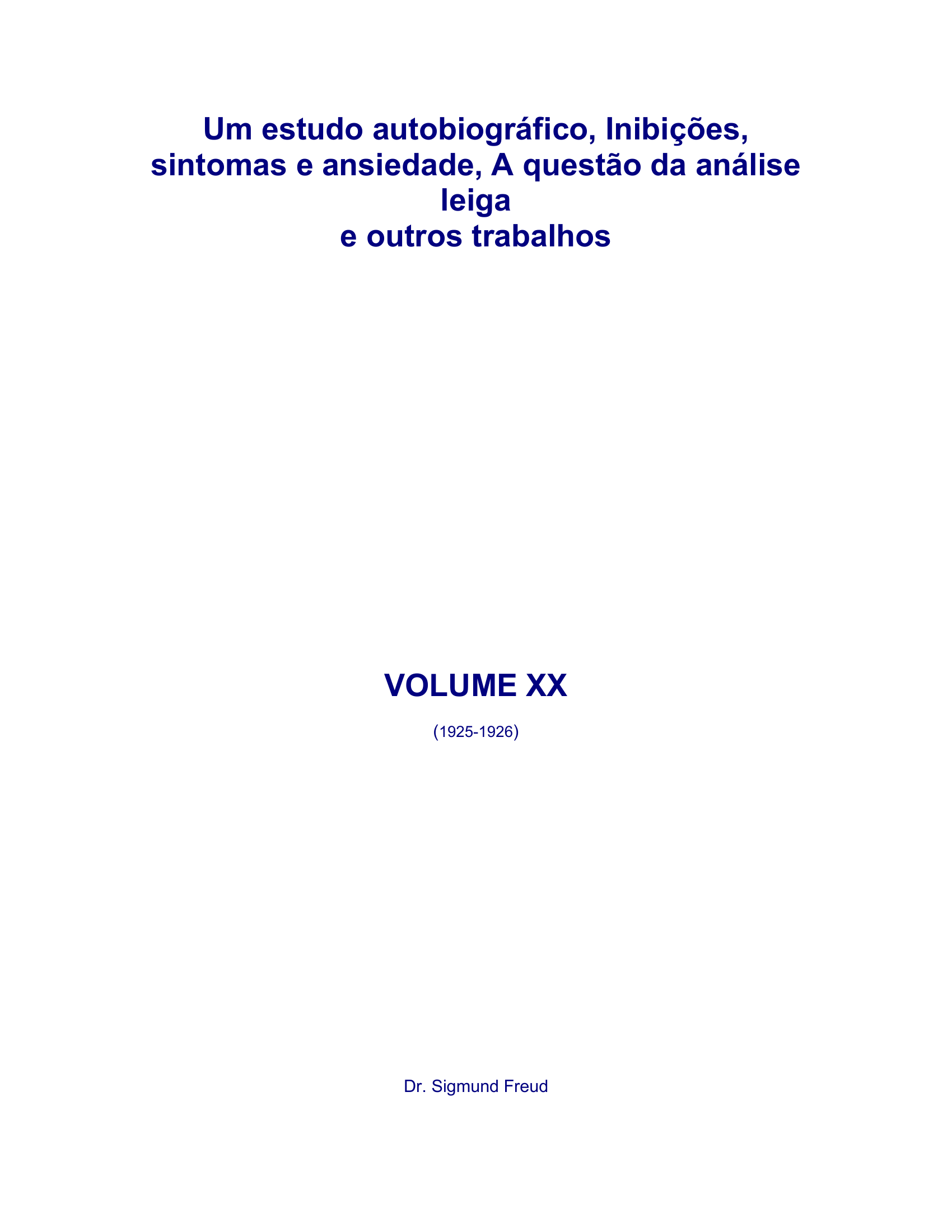 Freud - Volume 20