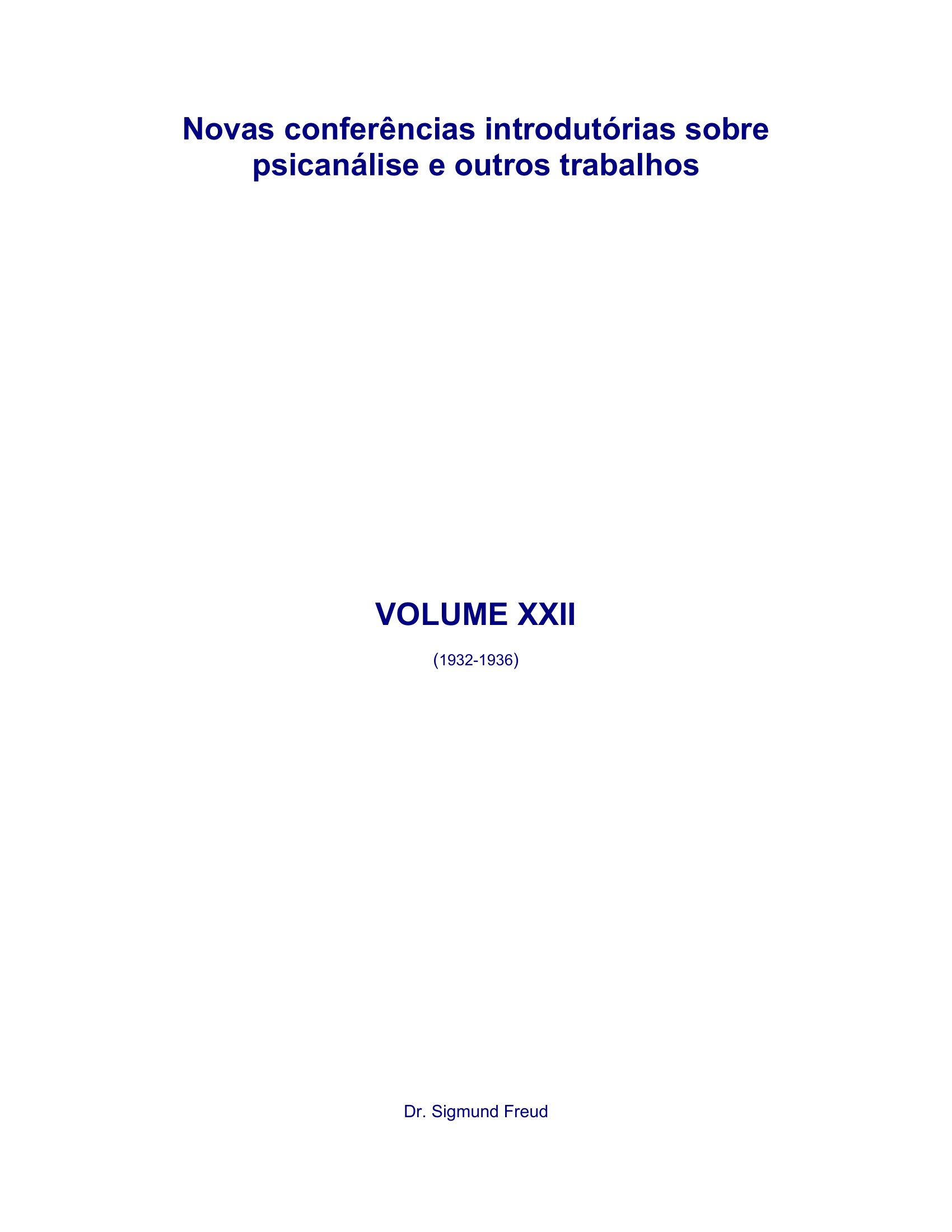 Freud - Volume 22